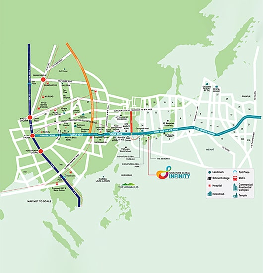 Signature Global Sohna Gurgaon location map